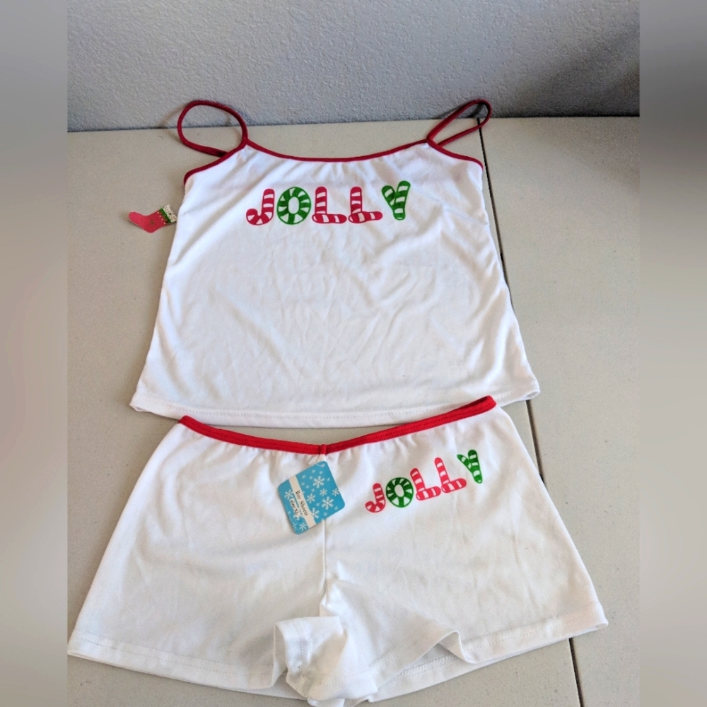 Christmas Holiday Girls Boy Shorts Top Lounge Set Costume Cosplay